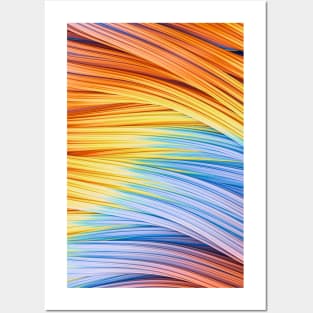 Dawn Colored Pastel Strands. Abstract Design Posters and Art